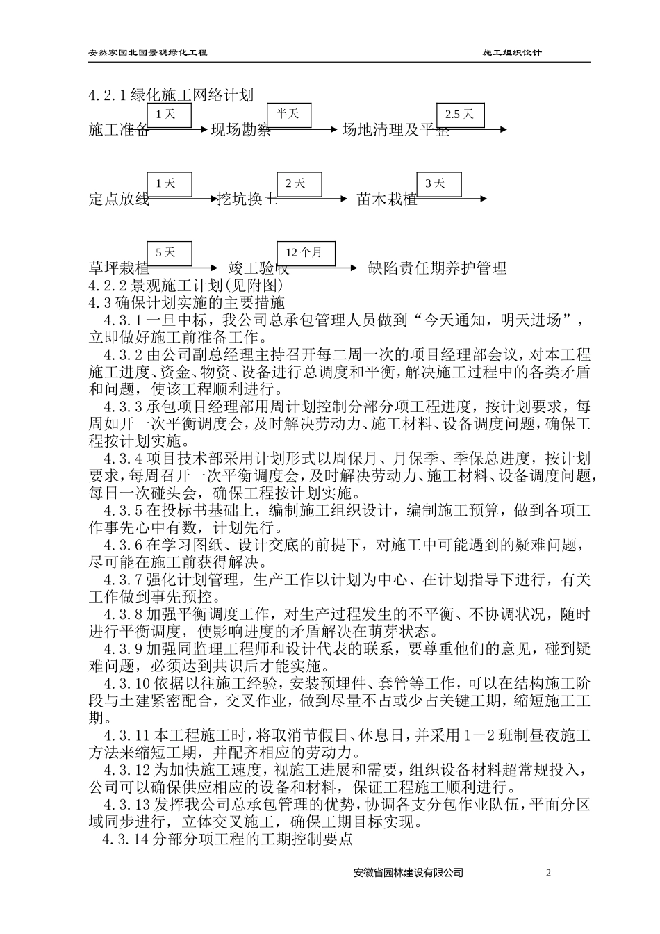 安然家园北园景观绿化工程施工组织设计方案.doc_第2页