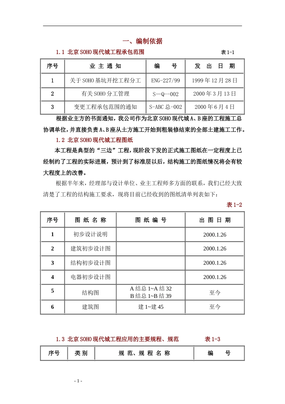 北京SOHO现代城工程施工组织设计方案.DOC_第1页