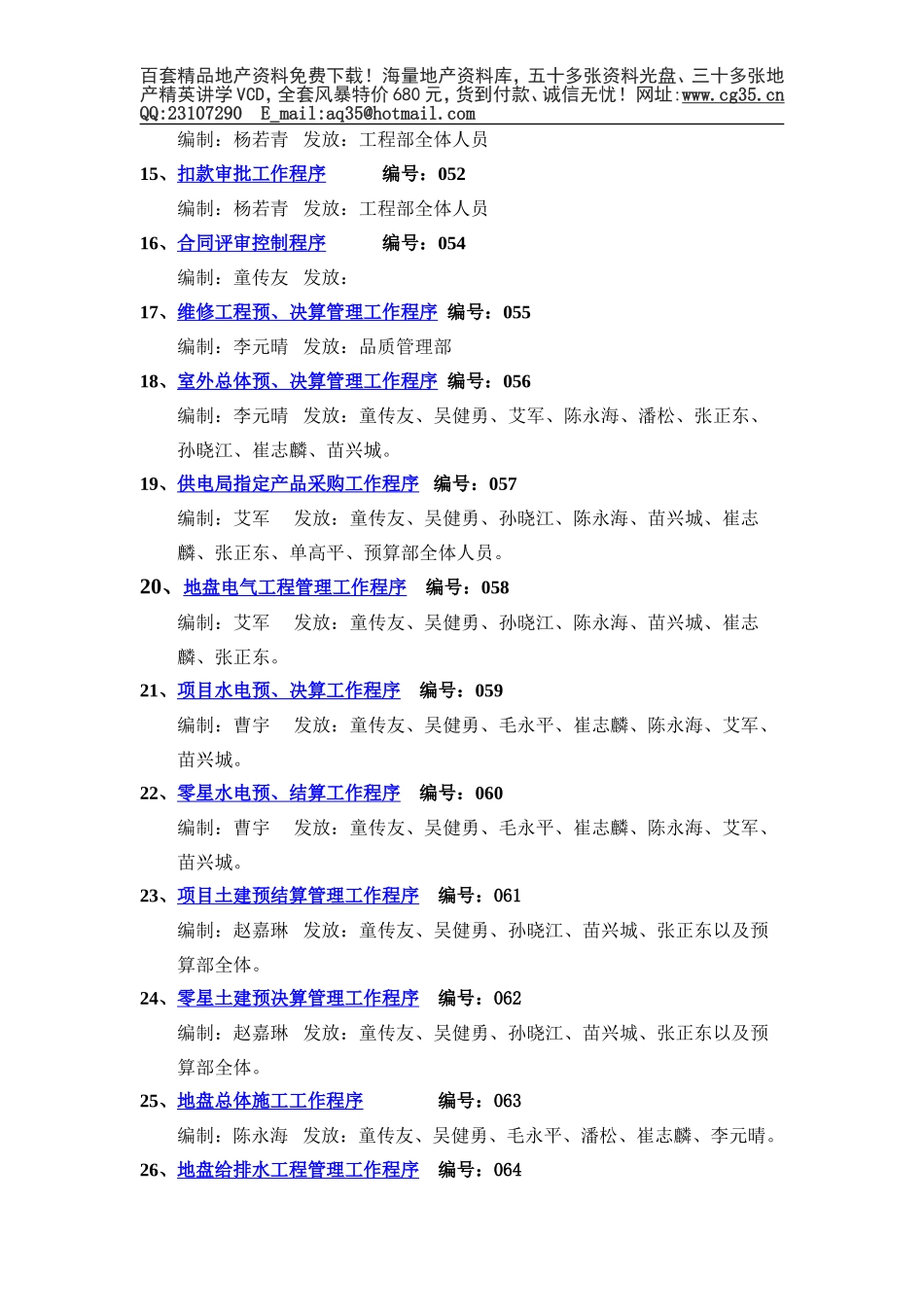 053 工程部标准工作程序文件目录.doc_第2页