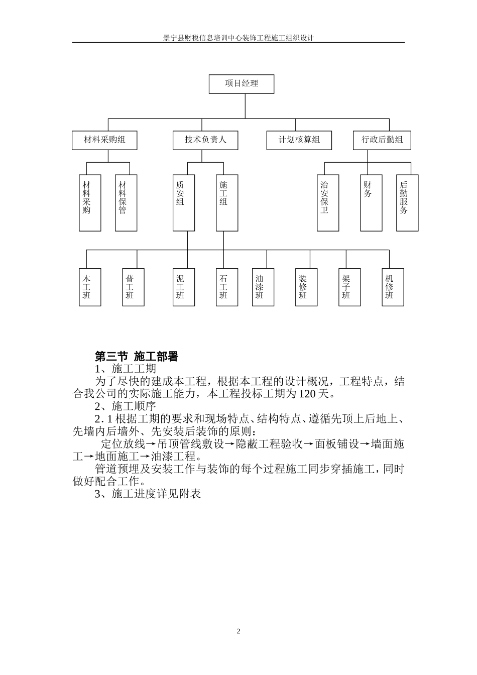 财税培训中心装饰工程施工组织设计.doc_第2页