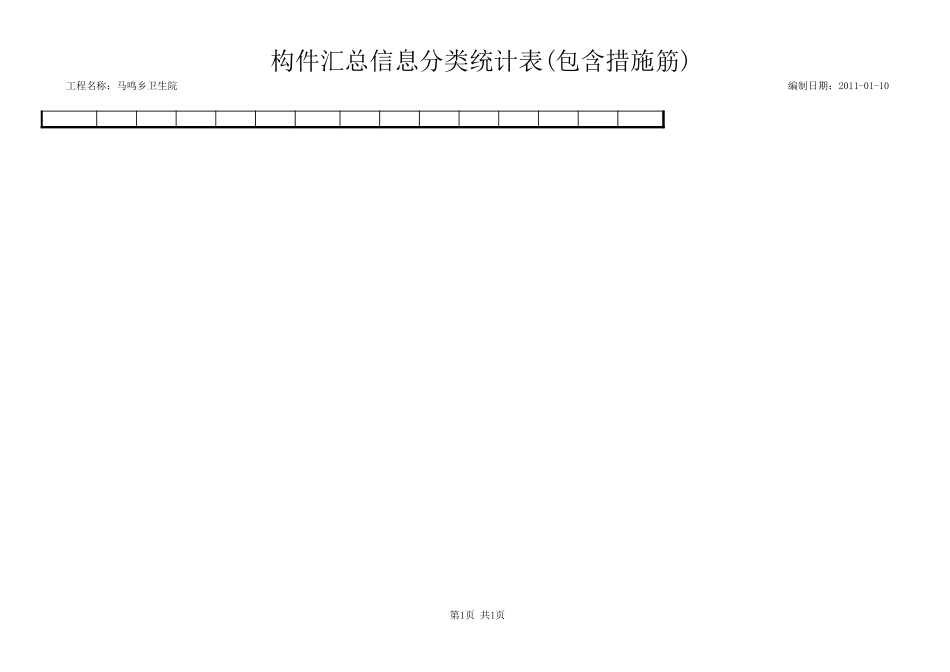 某某乡卫生院-构件汇总信息分类统计表.xls_第2页