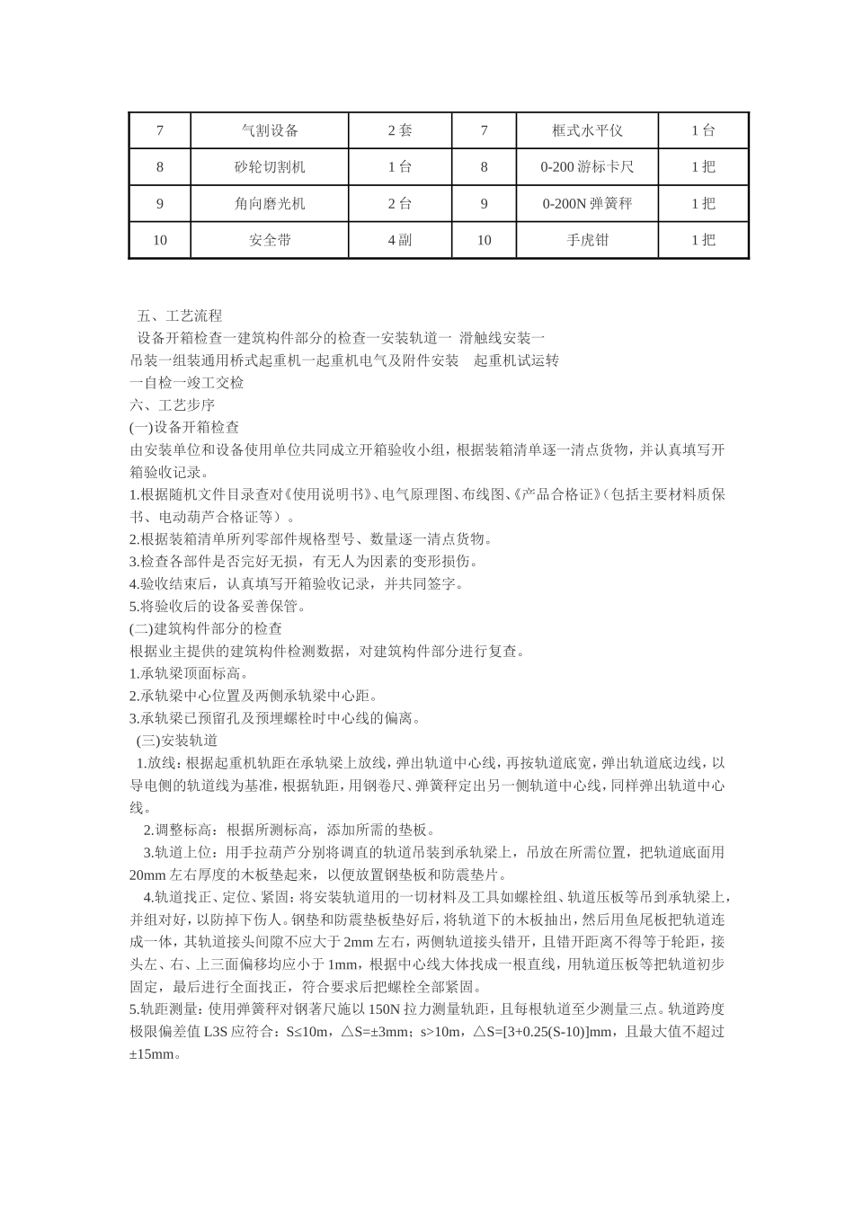 通用桥式起重机安装施工组织设计方案.doc_第2页