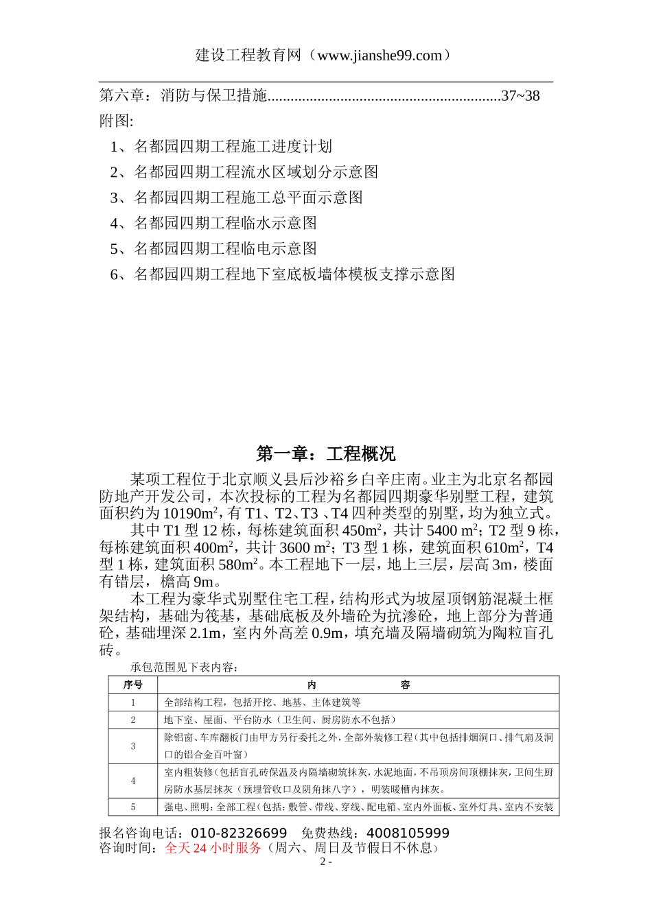 某名都园豪华别墅工程施工组织设计.doc_第2页