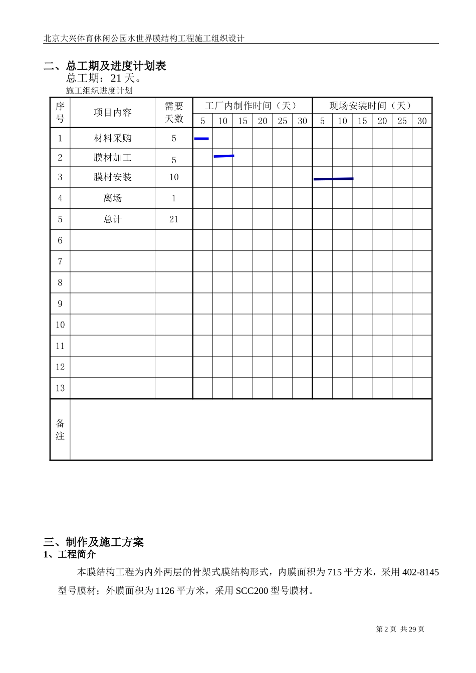 休闲公园水世界膜结构工程施工组织设计方案.doc_第2页