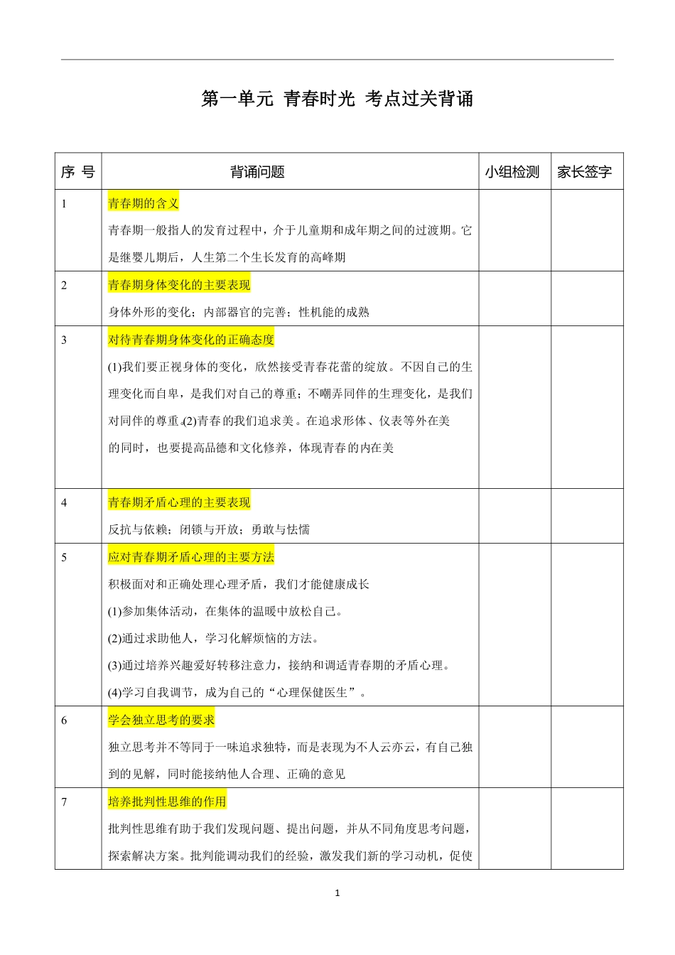 7下道法- 期末复习考点过关背诵.pdf_第1页