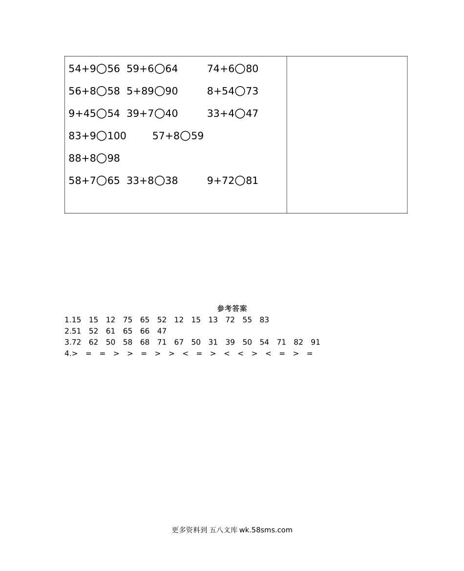 一年级计算题10两位数加一位数(进位)(含答案).docx_第2页