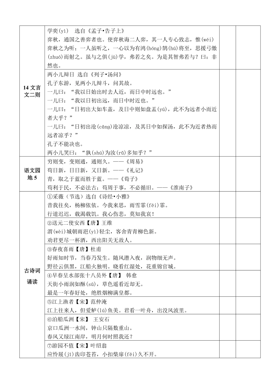 六下语文课本必背闯关表小学语文六年级上册知识点清单（人教部编版）.pdf_第3页