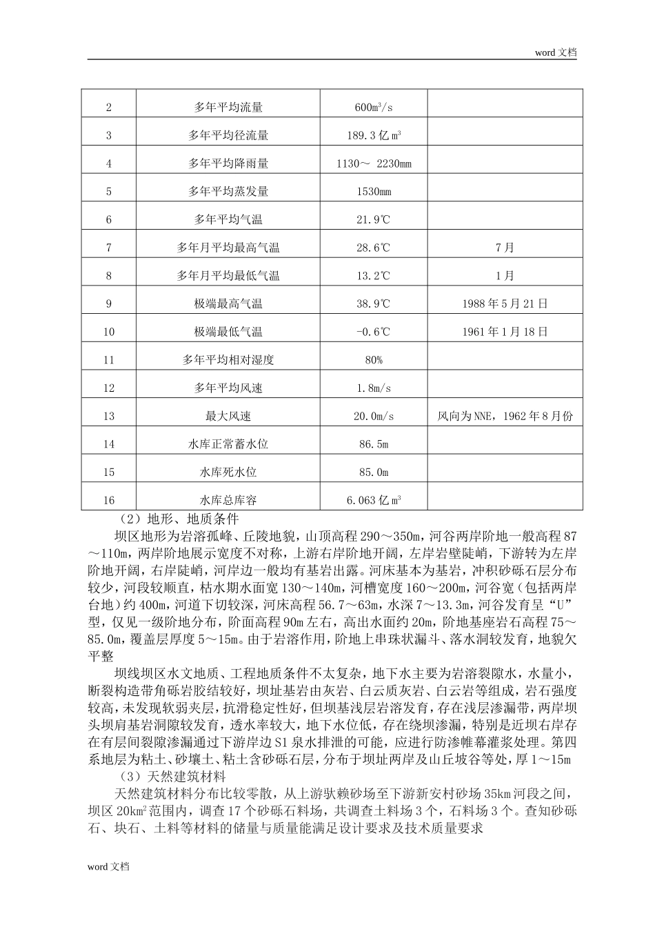 水电站工程河床式厂房及溢流闸坝施工组织设计（word，共264页）.doc_第2页