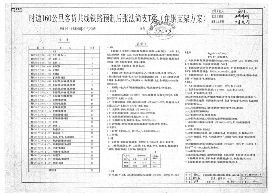 通桥(2012)2101-I时速160km客货共线 预制后张简支混凝土T梁-32m.pdf_第2页