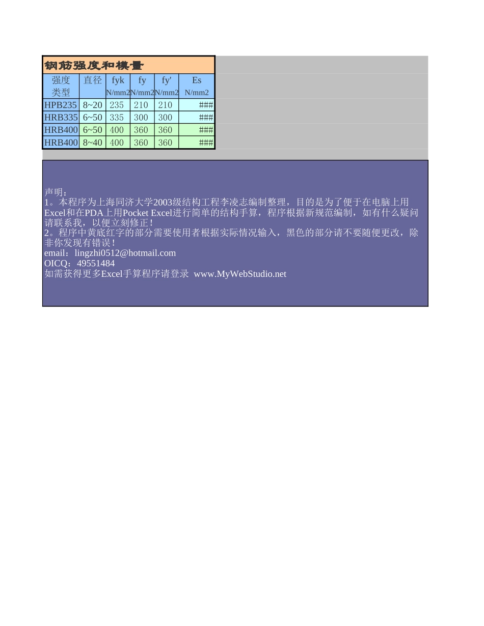 %参数查询-混凝土和钢筋的强度及模量.xls_第2页