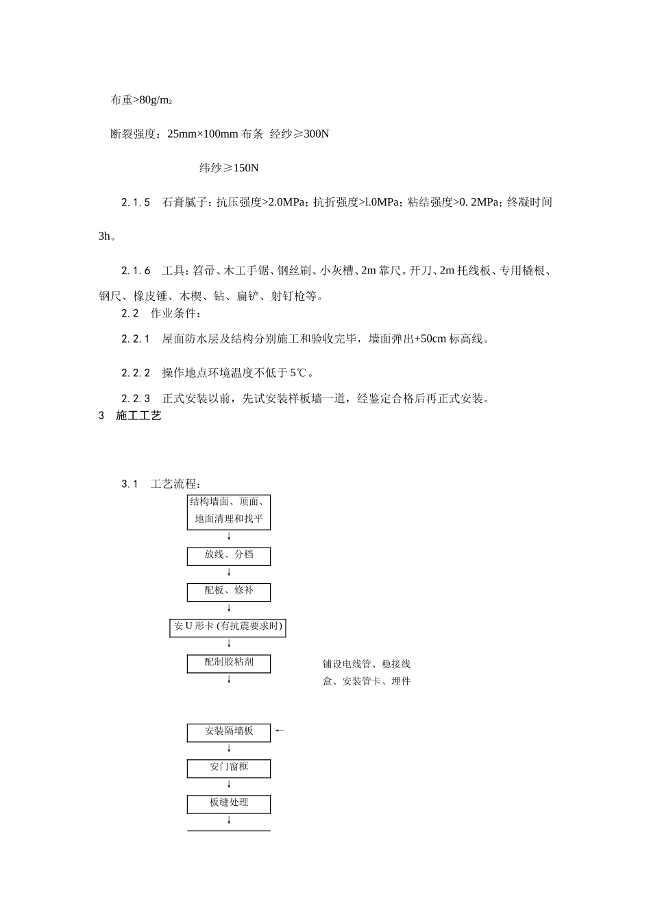 016增强石膏空心条板隔墙施工工艺 (2).doc_第2页