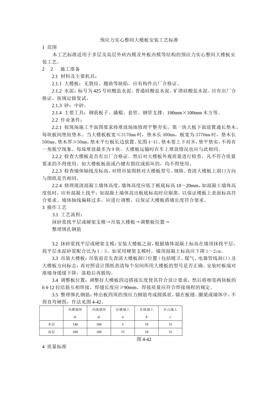 预应力实心整间大楼板安装工艺标准.doc_第1页