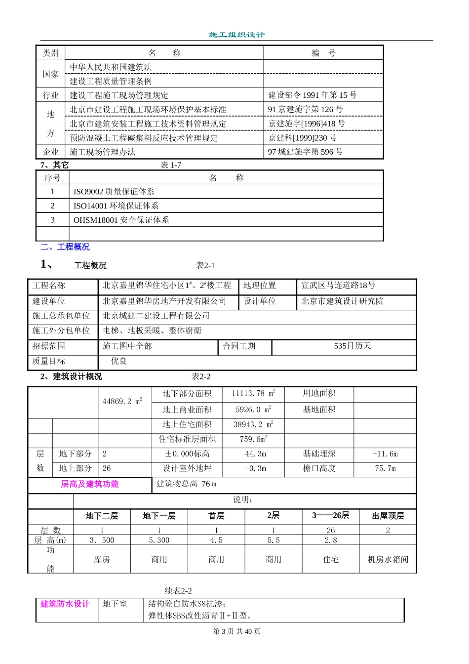 嘉里锦华住宅小区1#、2#楼工程施工组织设计方案.doc_第3页