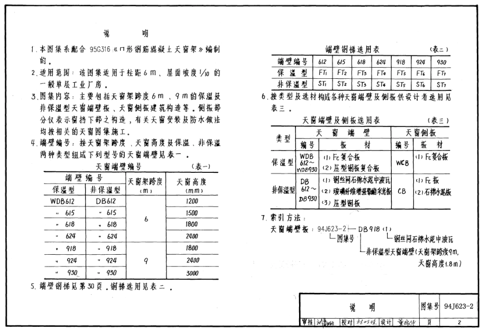 94J623-2 II级钢筋混凝土天窗架建筑构造.pdf_第2页