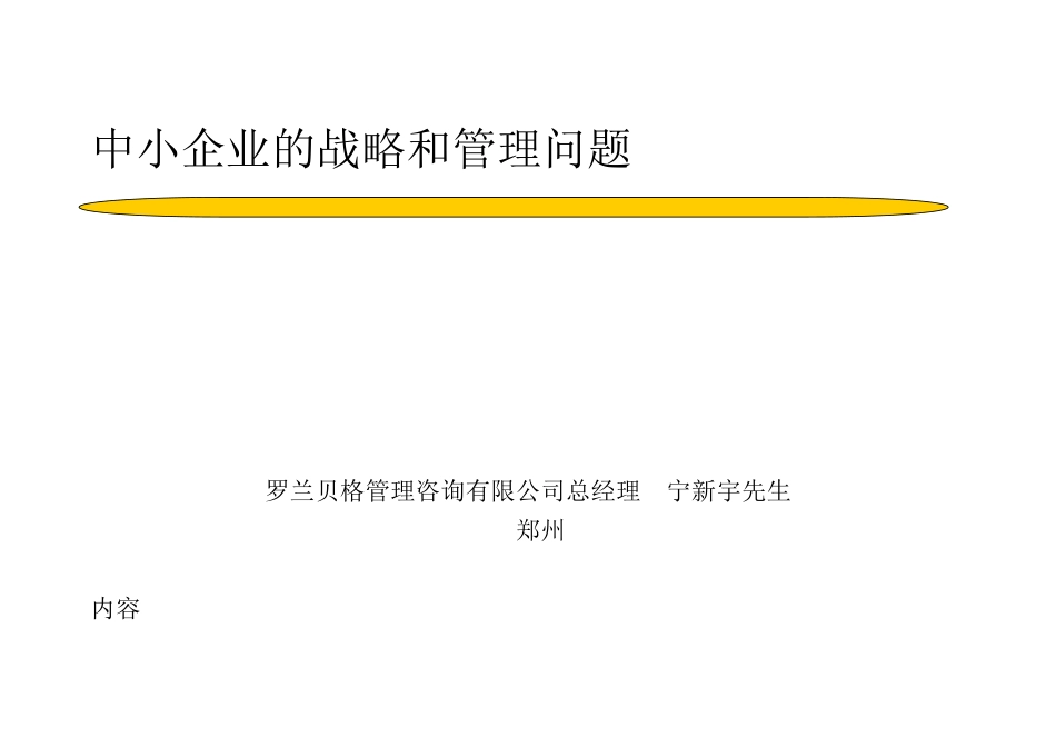 149罗兰贝格_中小型企业战略和管理问题研究报告.doc_第1页