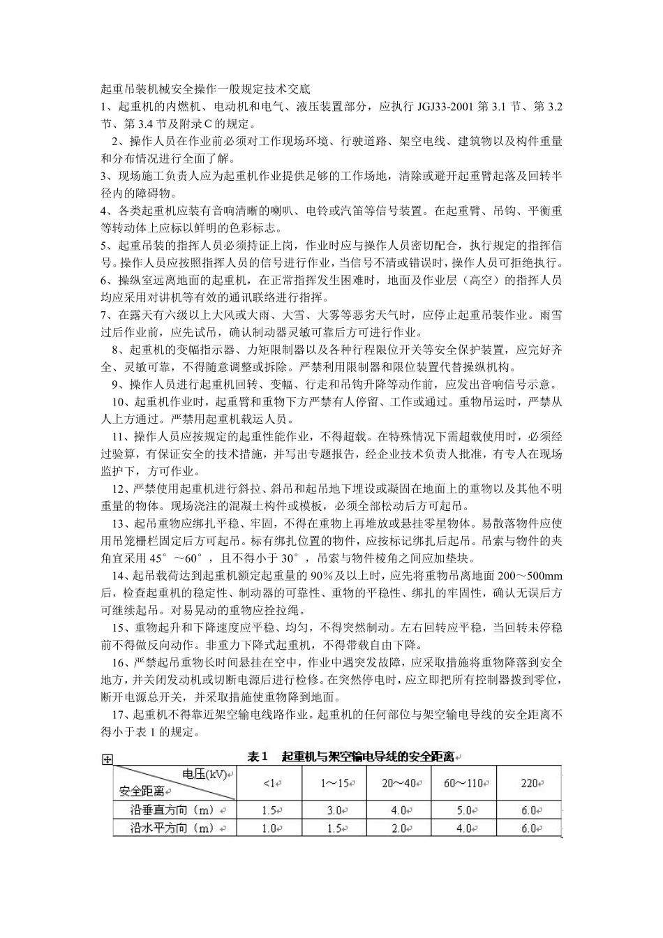 022起重吊装机械安全操作一般规定技术交底.pdf_第1页