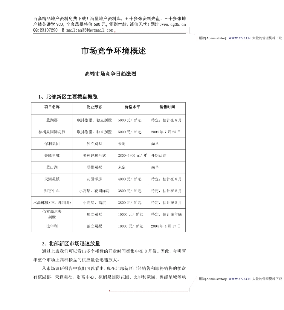 重庆奥林匹克花园项目市场调研报告.pdf_第2页