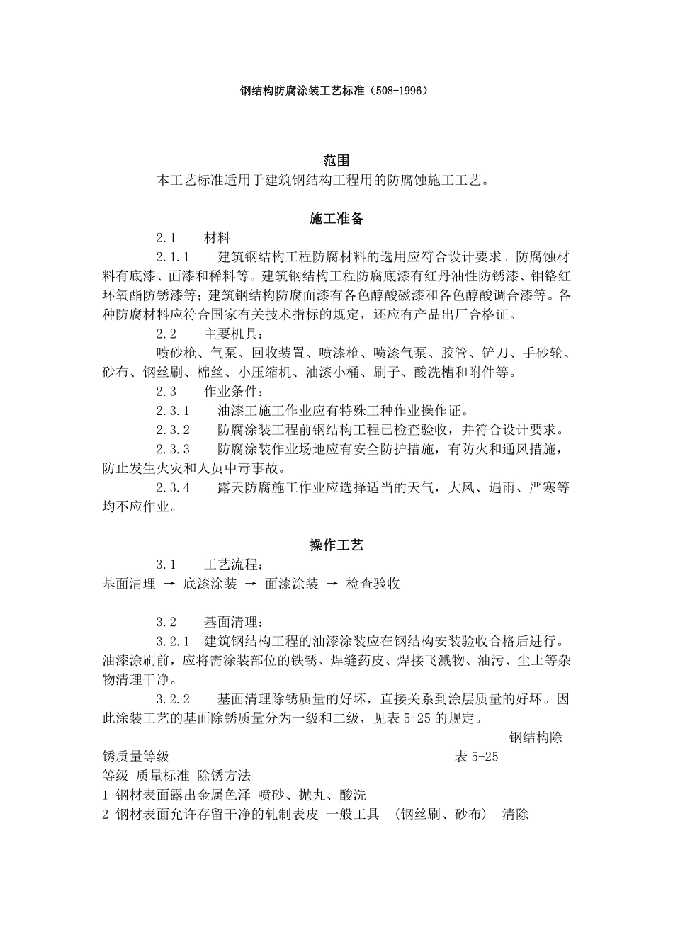 钢结构防腐涂装工艺标准（508-1996）.pdf_第1页