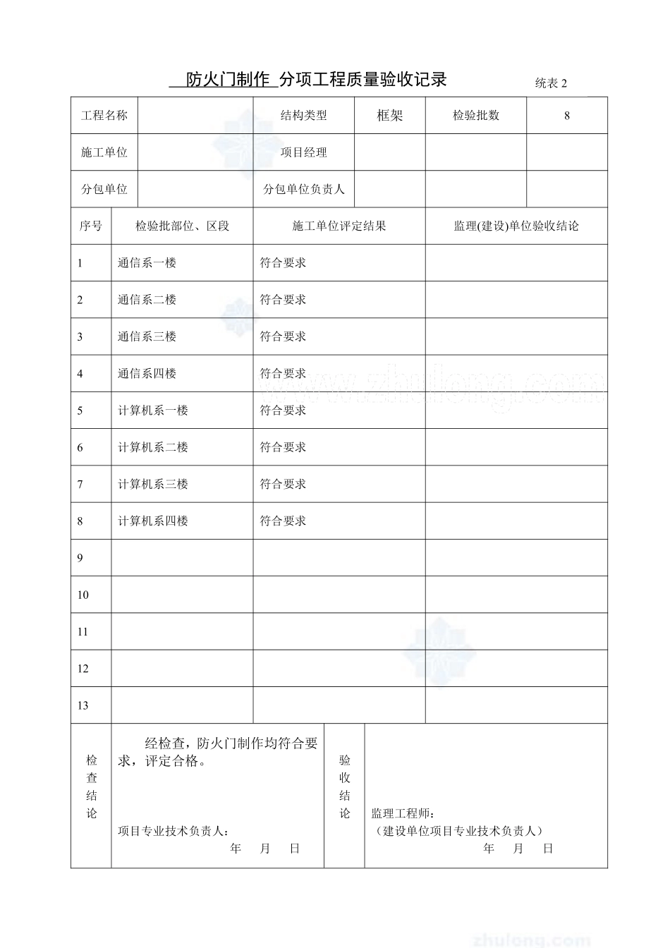 子分部工程质量验收记录_secret.pdf_第2页