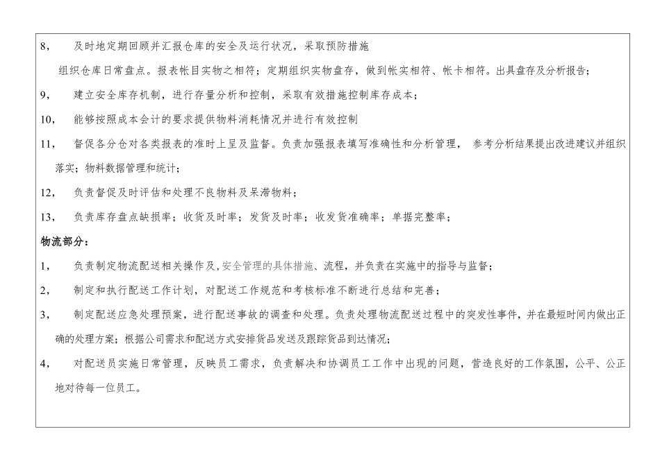 仓储物流部人员配置及岗位职责说明.pdf_第3页