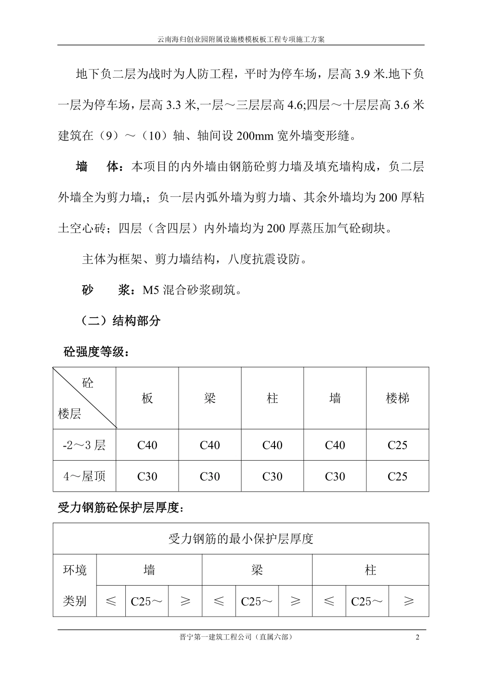 云南海归创业园附属设施楼模板板工程专项施工方案.pdf_第2页