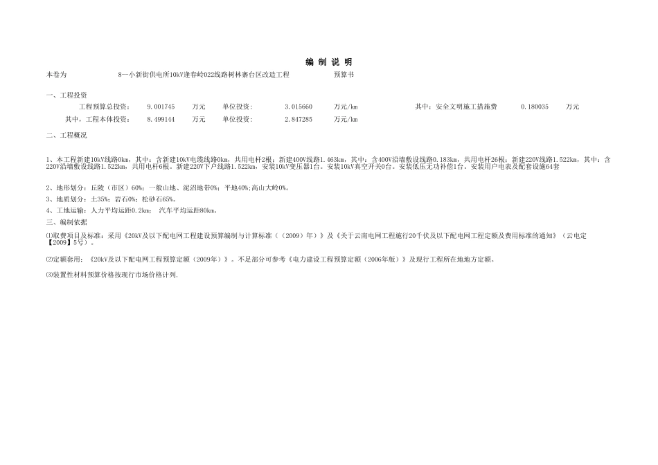 8--小新街供电所10kV逢春岭022线路树林寨台区改造工程.xls_第2页