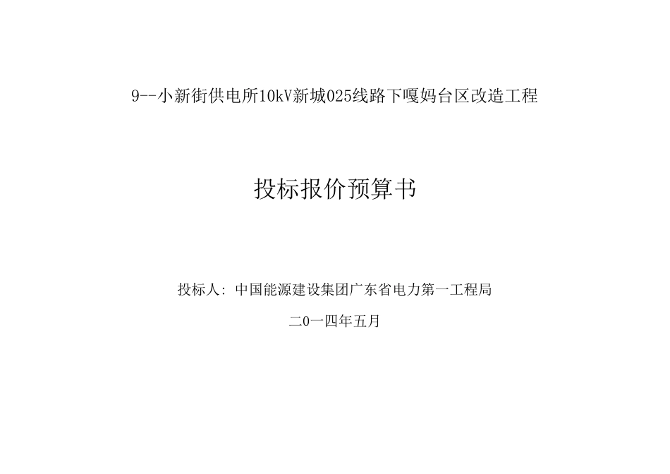 9--小新街供电所10kV新城025线路下嘎妈台区改造工程.xls_第1页