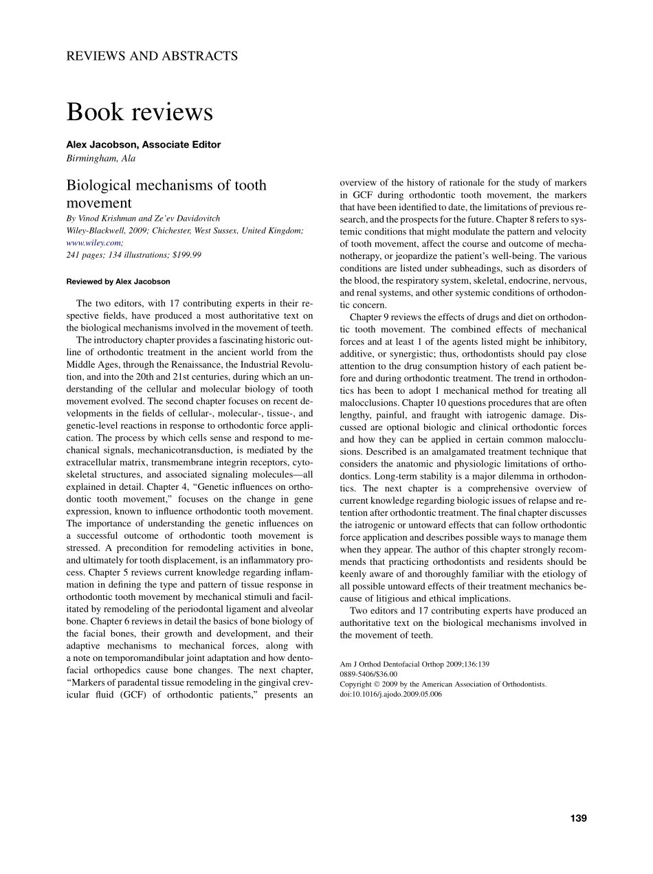 Jacobson_Biological-mechanisms-of-tooth-movement_2009.pdf_第1页