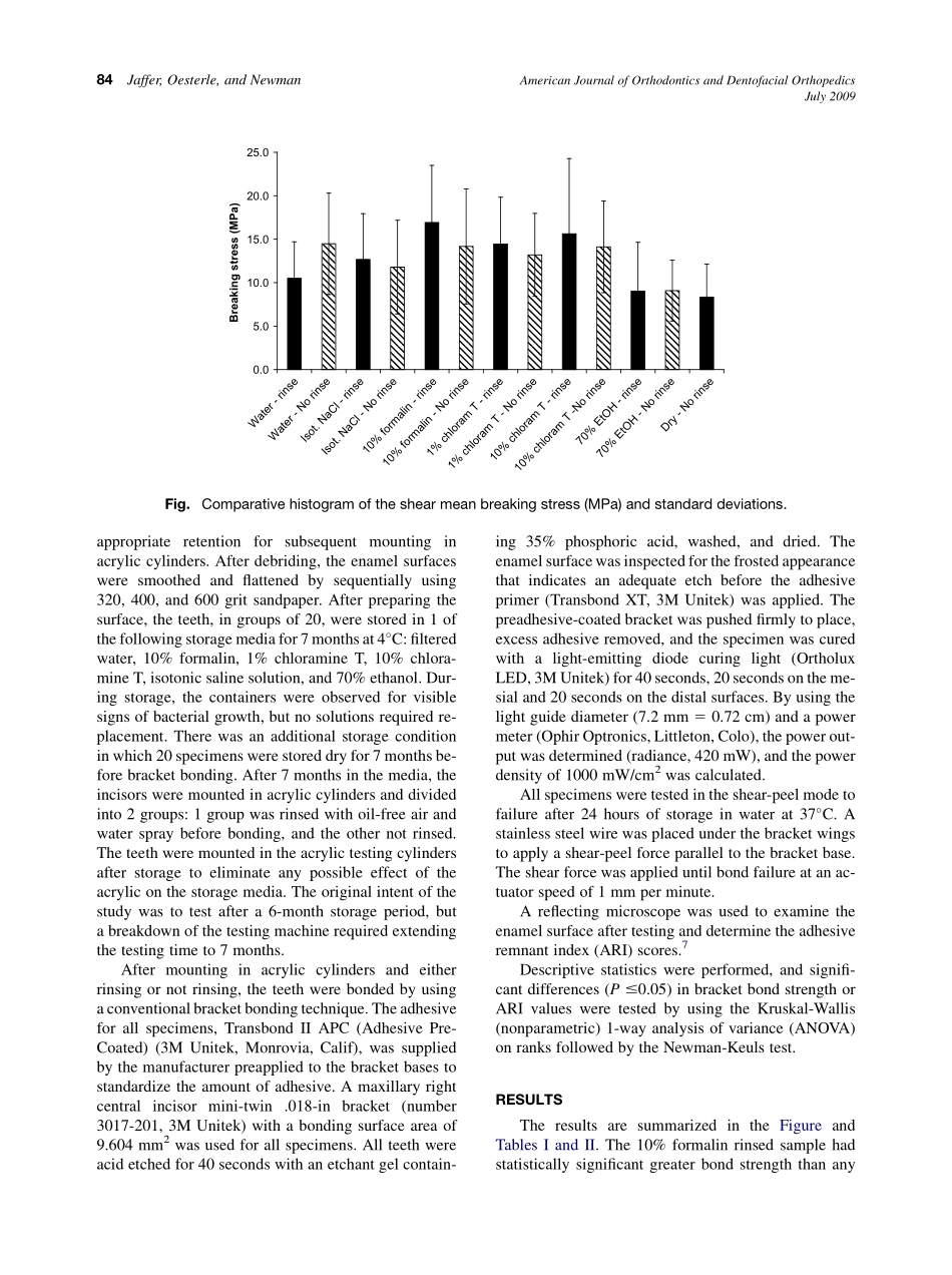 Jaffer_Storage-media-effect-on-bond-strength-of-orthodontic-brackets_2009.pdf_第2页