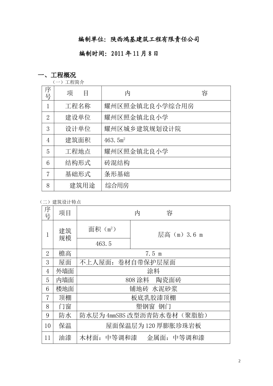 耀州区照金镇北良小学综合楼施工组织设计.doc_第2页