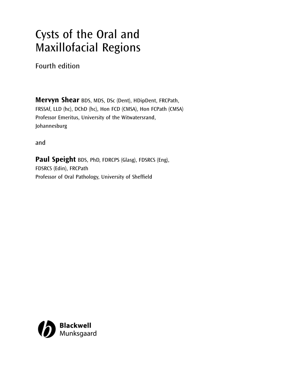 Cysts of the Oral and Maxillofacial Regions 4th ed.pdf_第2页