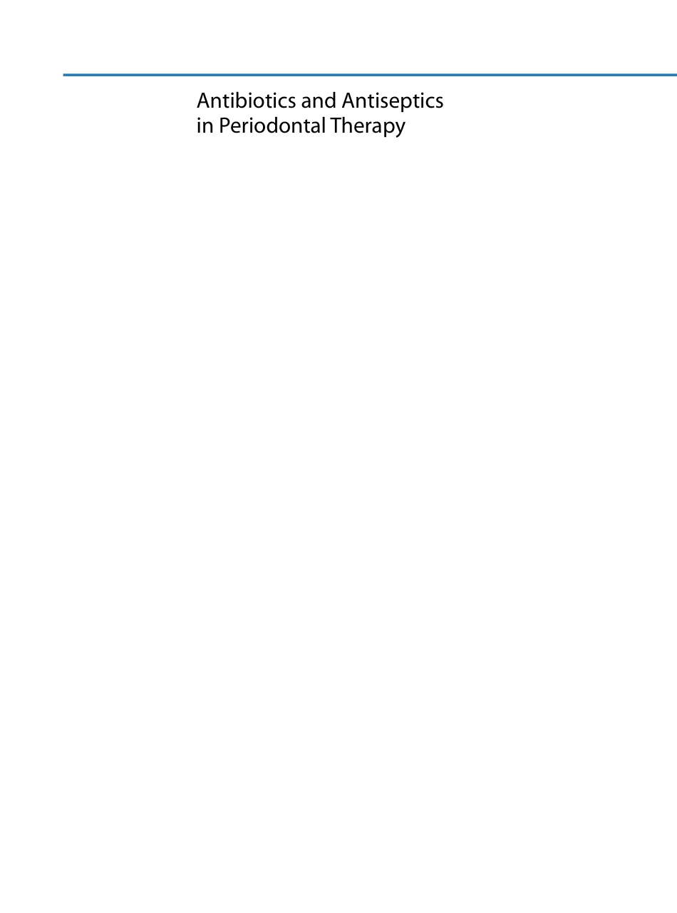 Text book  Antibiotics and Antiseptics in Periodontal Therapy 2011 by Alexandrina L. Dumitrescu.pdf_第2页