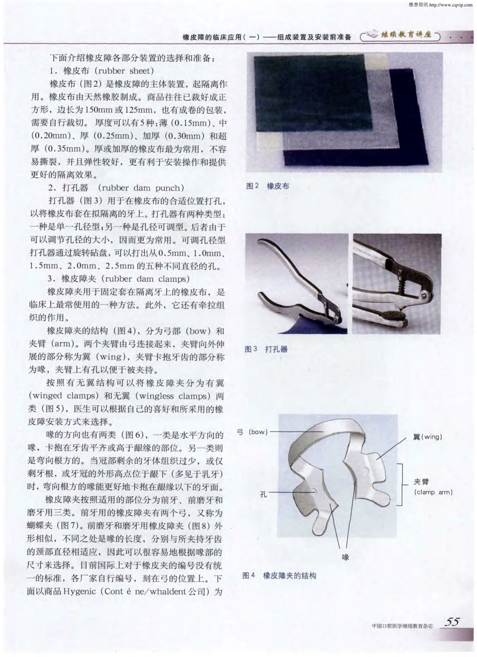 橡皮障的临床应用（一）——组成装置及安装前准备.pdf_第2页