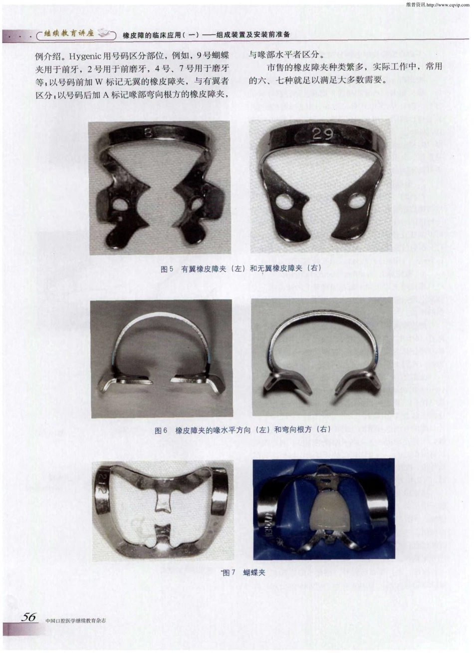 橡皮障的临床应用（一）——组成装置及安装前准备.pdf_第3页