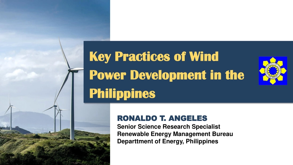 (PHILIPPINES) Key Practices of Wind Power Development in the Philippines-Final.pdf_第1页