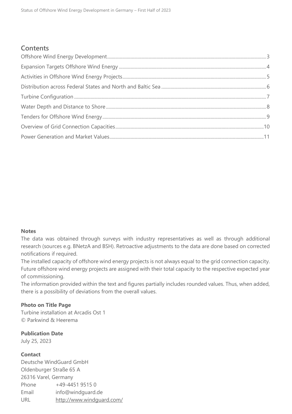 2023上半年德国海上风电装机统计报告（英文版）--WindGuard.pdf_第2页