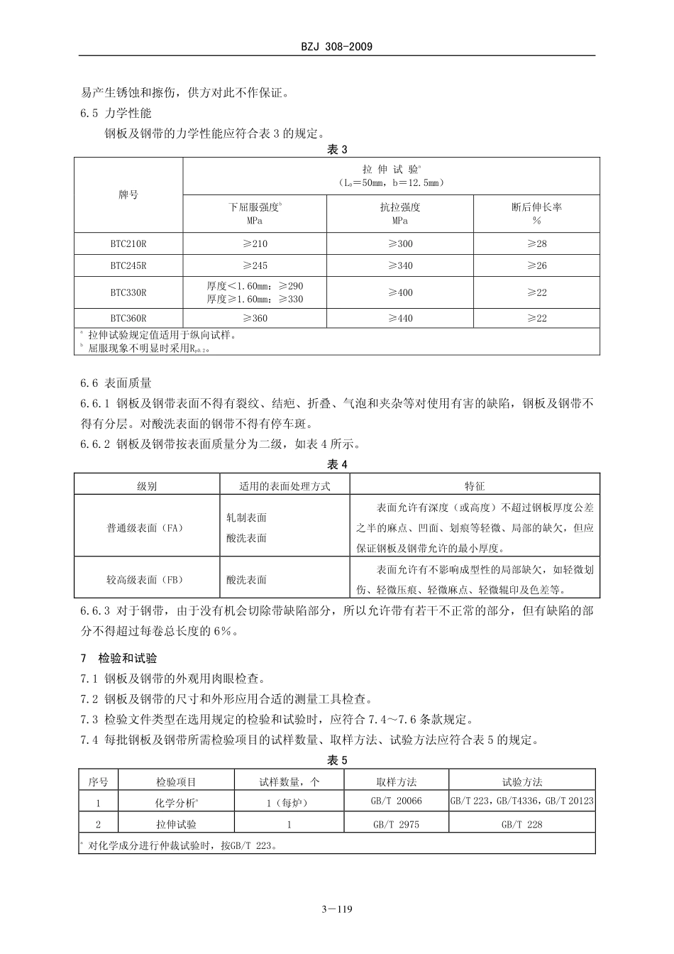 BZJ 308-2009 搪瓷用高强度热连轧钢板和钢带.pdf_第3页