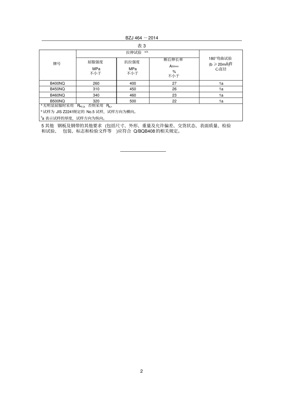 BZJ 464-2014 耐候性冷轧钢板及钢带.pdf_第2页