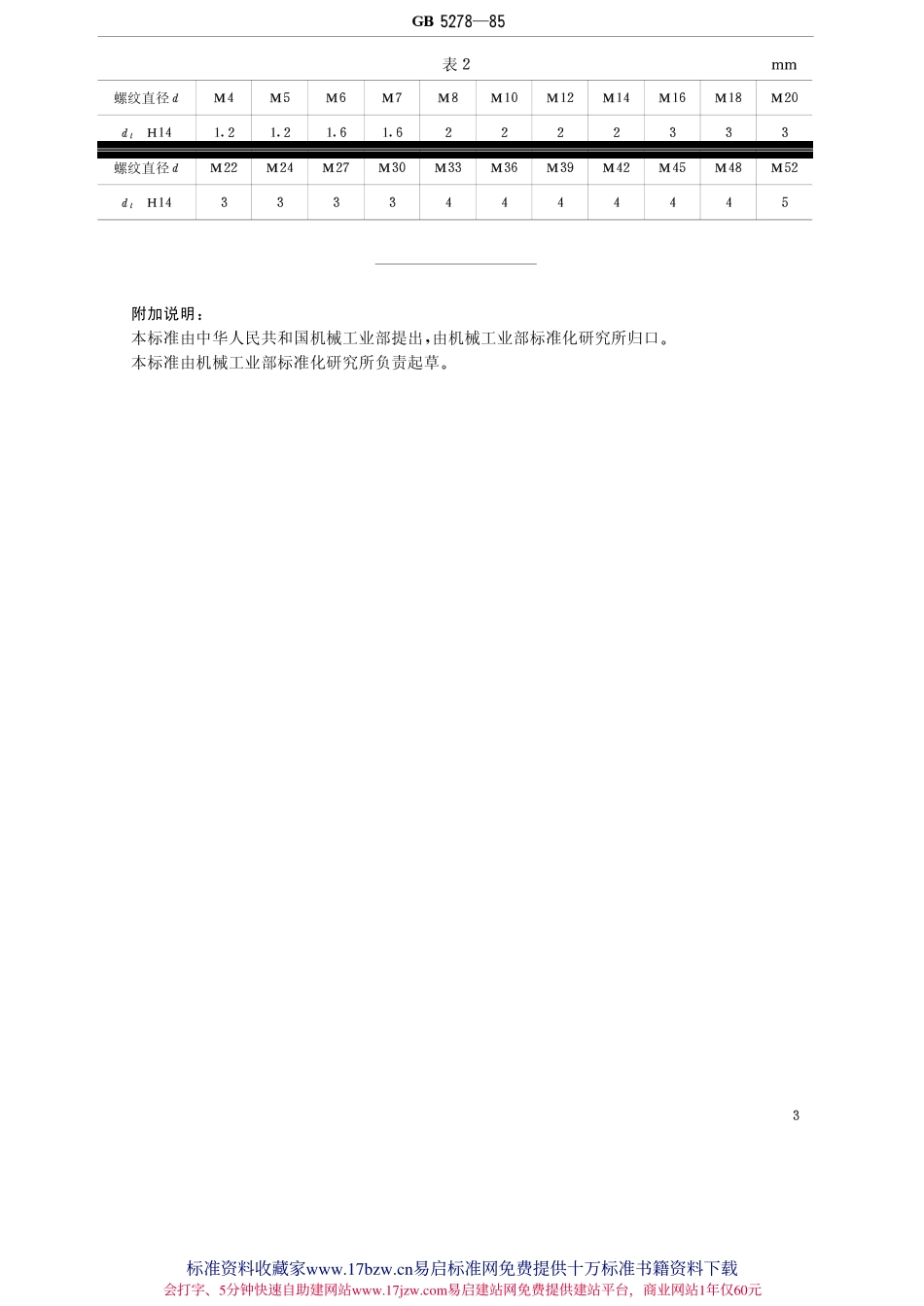 GB 5278-85 紧固件 开口销孔和金属丝孔.pdf_第3页