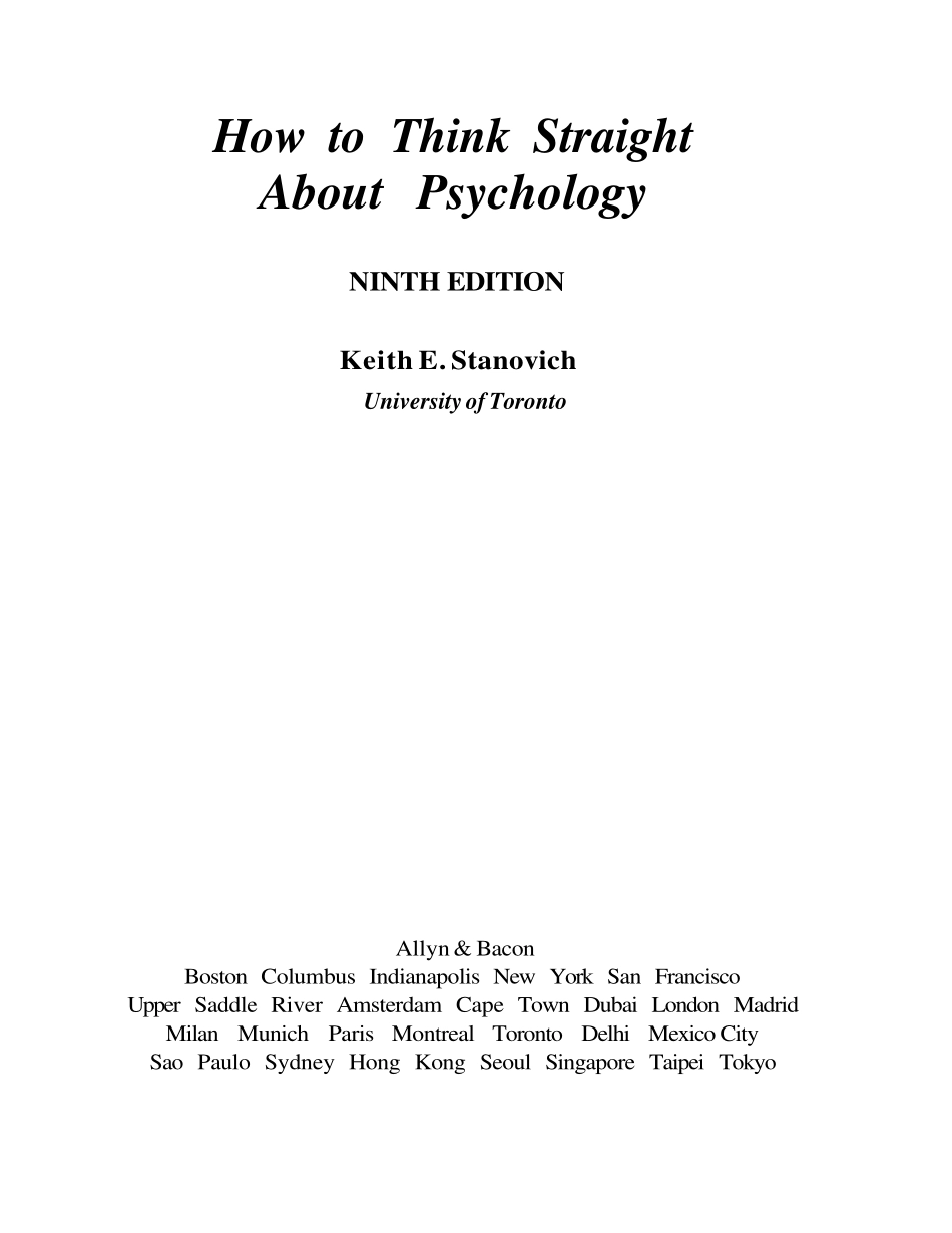 How to think straight about psychology 9th edition.pdf_第2页