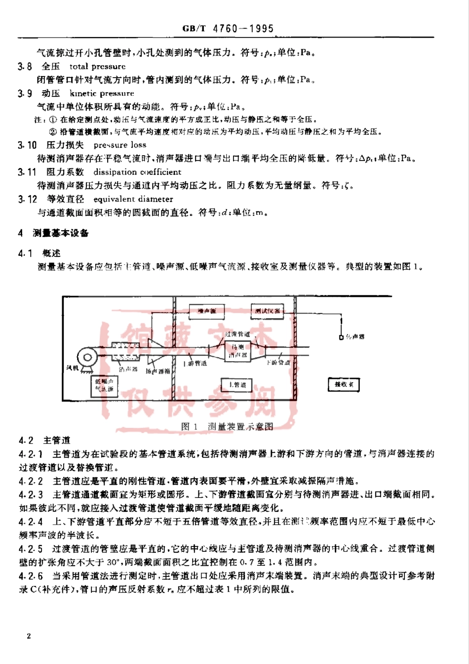 GB T 4760—1995 声学消声器测量方法.pdf_第2页