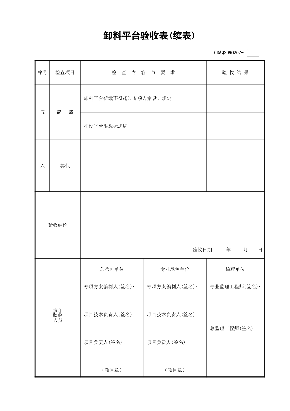 卸料平台验收表GDAQ2090207.xls_第2页