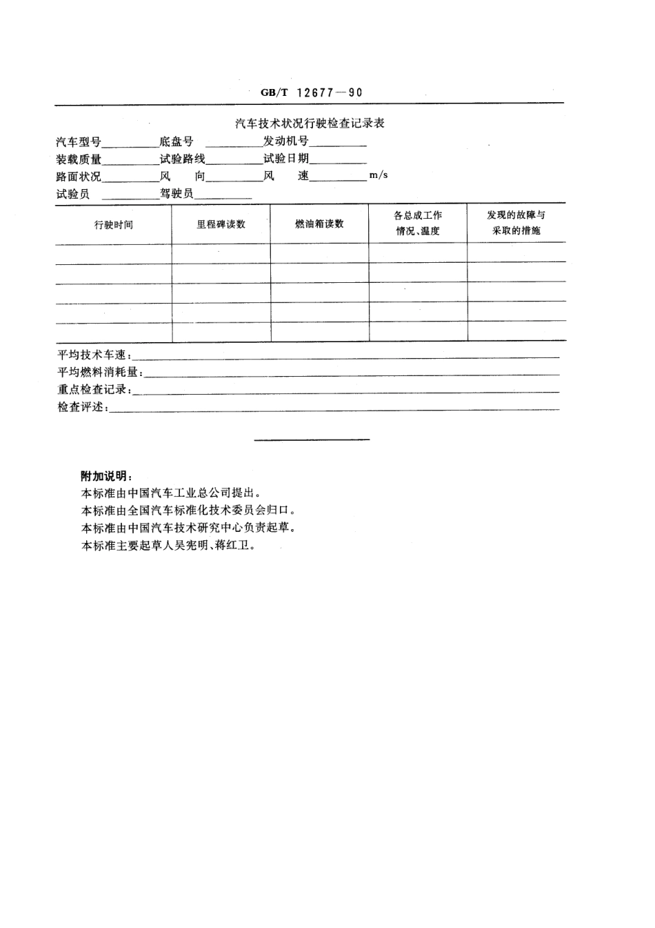 GB T 12677-90 汽车技术状况行驶检查方法.pdf_第2页