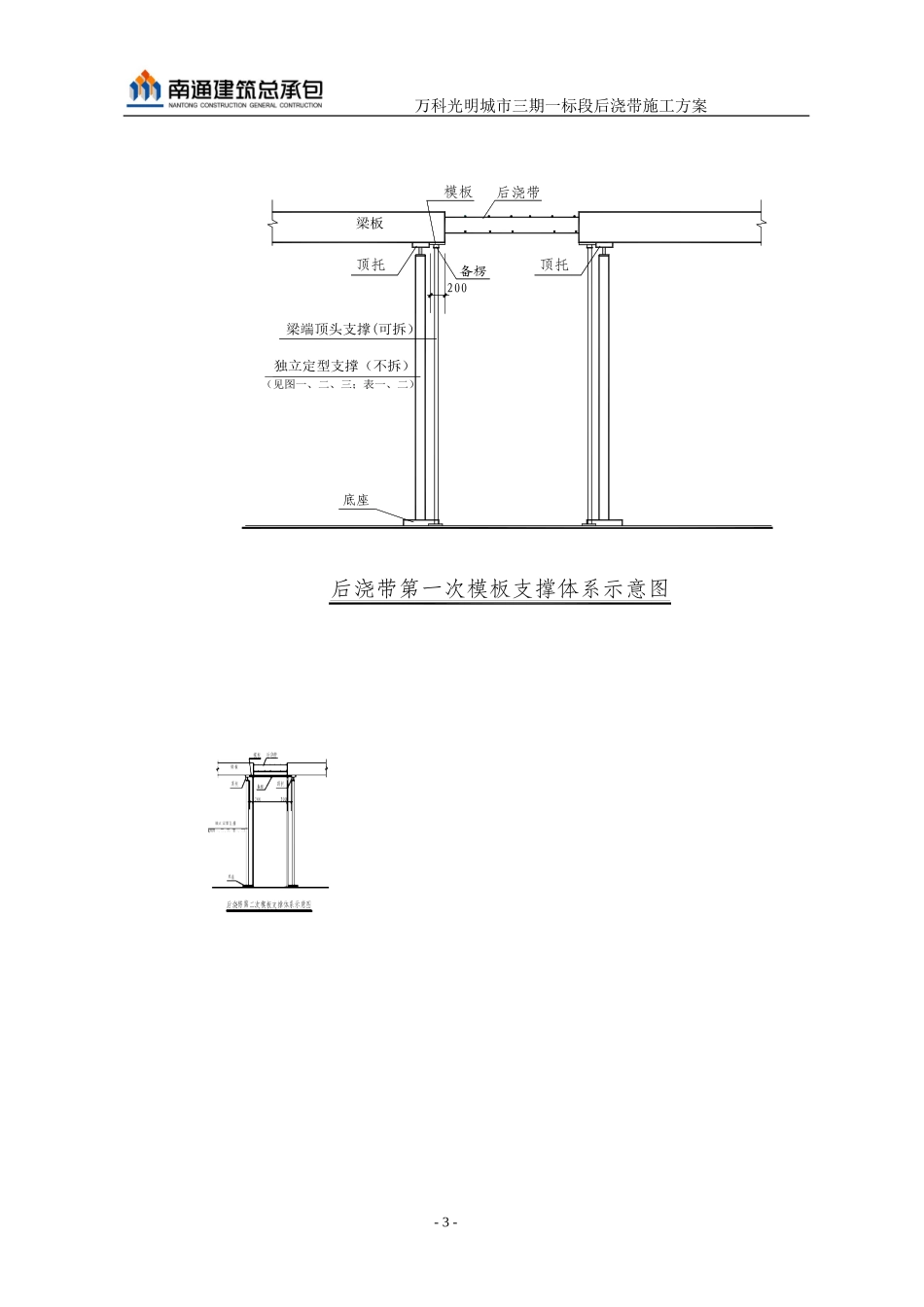 万科光明城市后浇带施工方案1.20独立支撑（14P）.doc_第3页