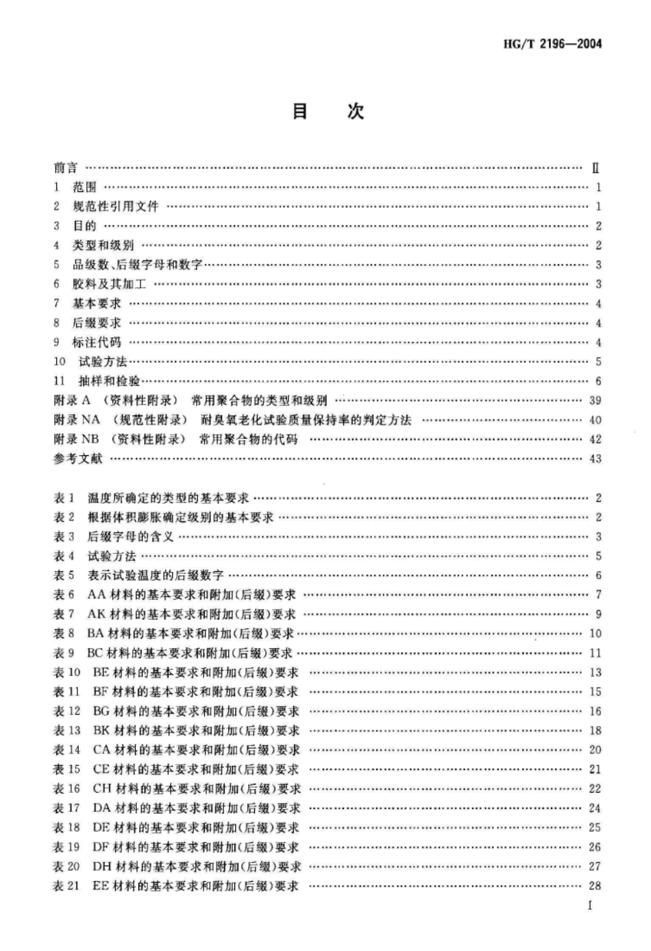 HG T 2196-2004 汽车用橡胶材料分类系统.pdf_第2页