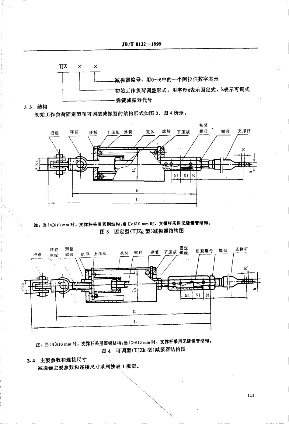 JB T 8132-1999 弹簧减振器.pdf_第3页