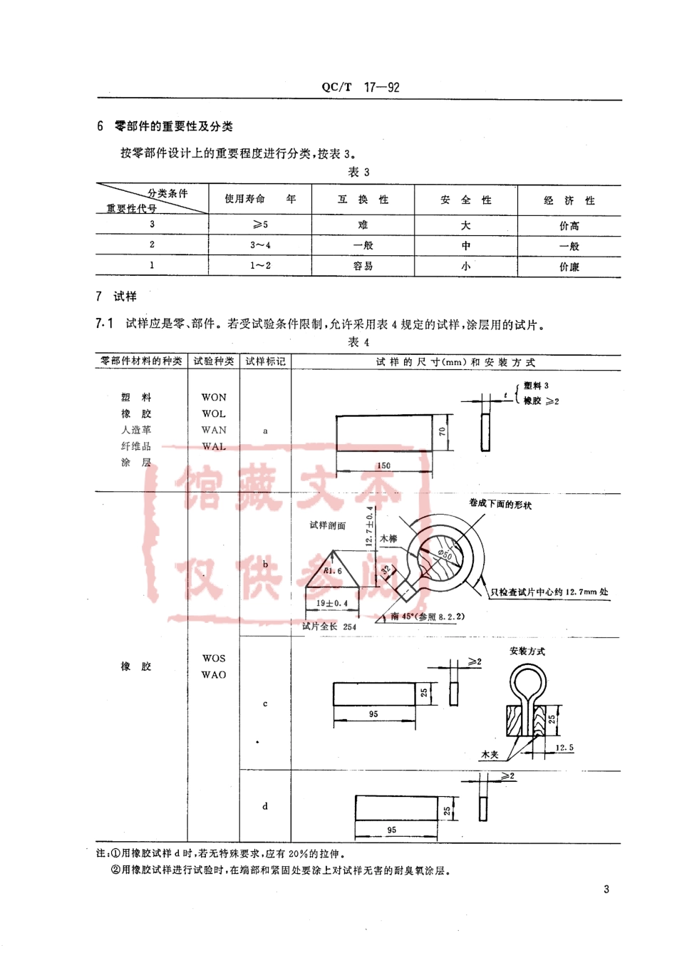 QC T 17-1992 汽车零部件耐候性试验一般规则.pdf_第3页