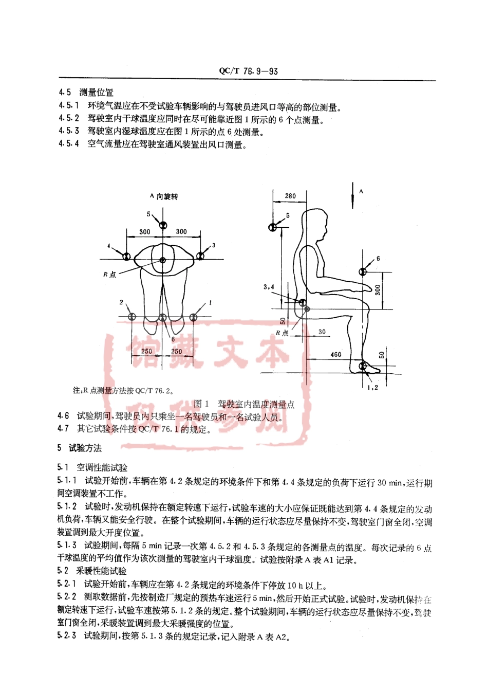 QC T 96.9-93 矿用自卸汽车试验方法 空气调节系统性能试验.pdf_第2页