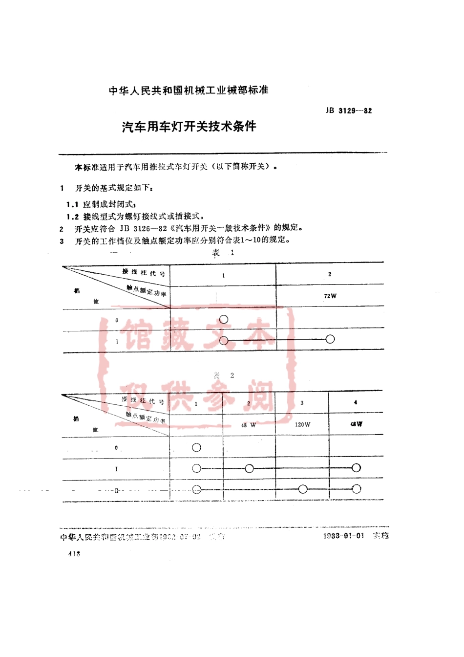 QC T 505-1999 汽车用车灯开关技术条件.pdf_第2页