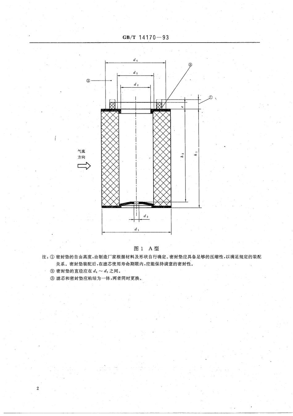 QC T 765-2006 载货汽车空气滤清器滤芯尺寸规范.pdf_第3页